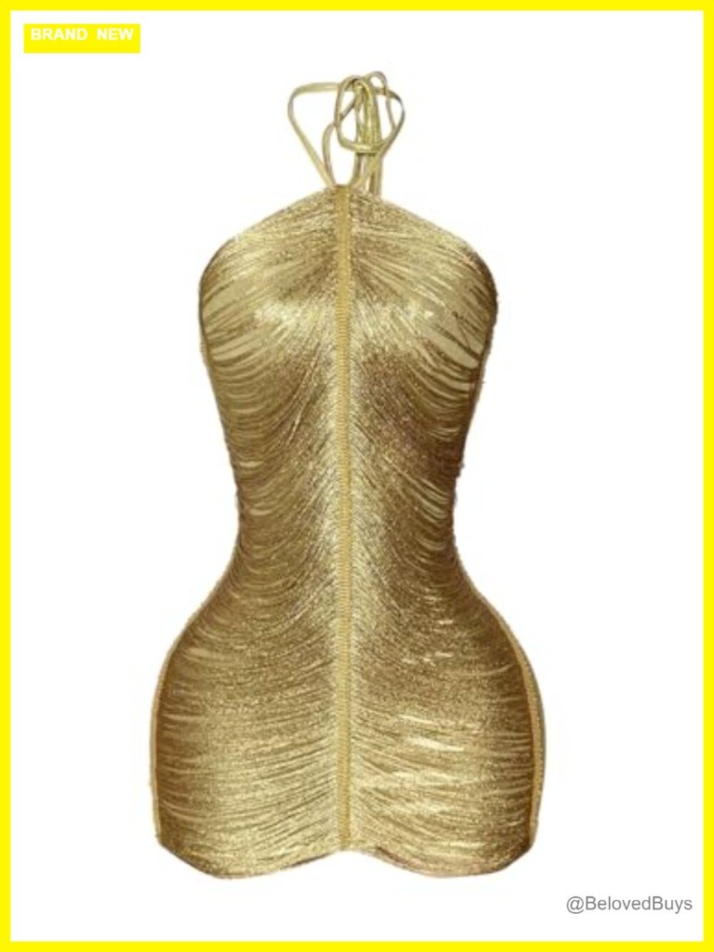 Halter Neck Fringe Bodycon Mini Dress Sleeveless Party Cocktail Date Night